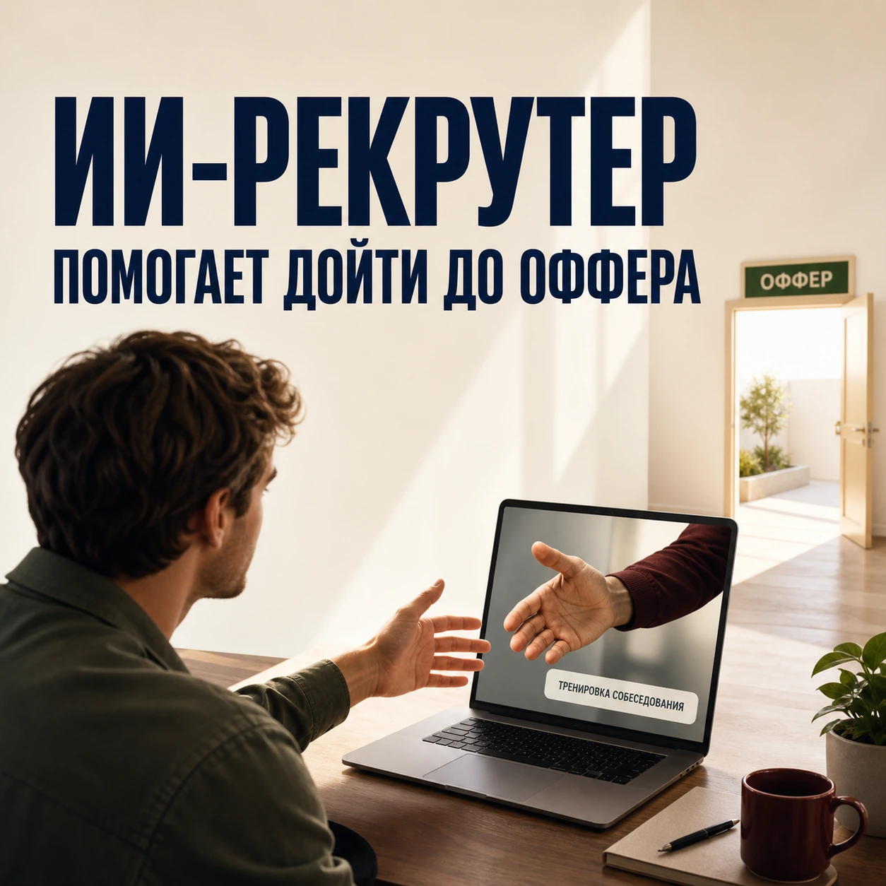 Обложка кейса: ИИ-рекрутер помогает кандидату подготовиться к собеседованию и дойти до оффера