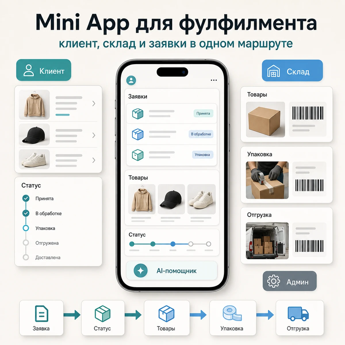 Mini App для фулфилмента: клиент, склад и заявки в одном маршруте